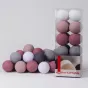 Гирлянда хлопковые фонарики Сotton Ball Розовый