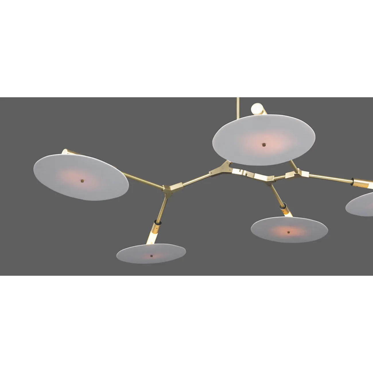 Люстра White Disc 5 ламп от ImperiumLoft