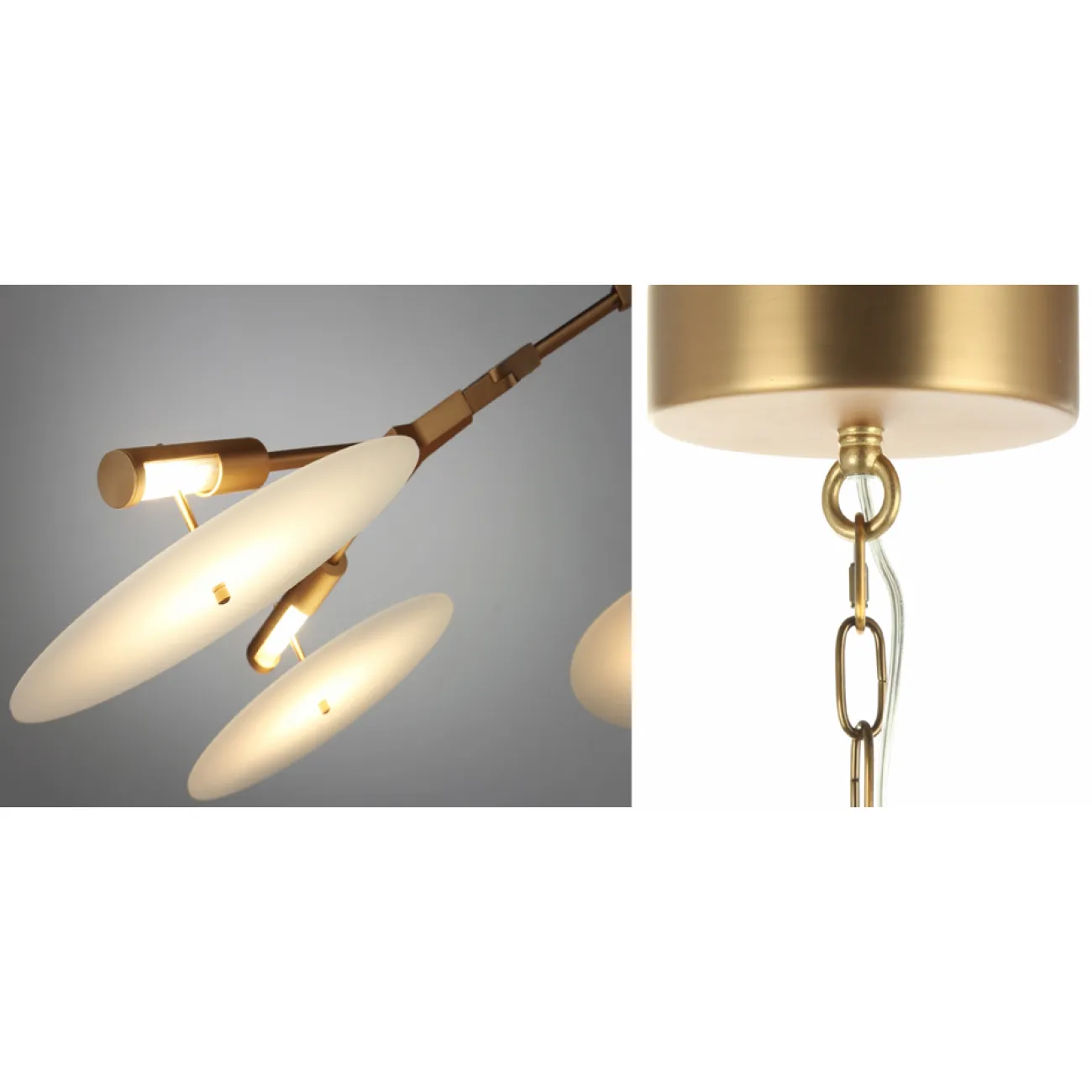 Люстра White Disc 5 ламп от ImperiumLoft