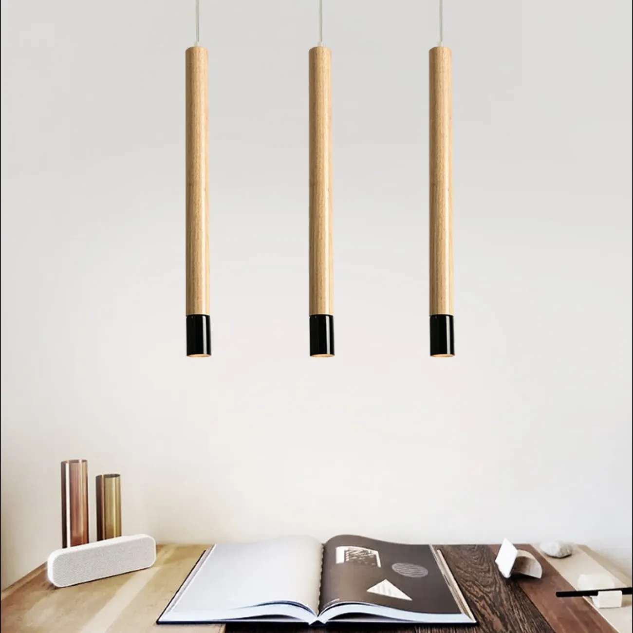 Подвесной светильник PIPE WOOD LONG от ImperiumLoft