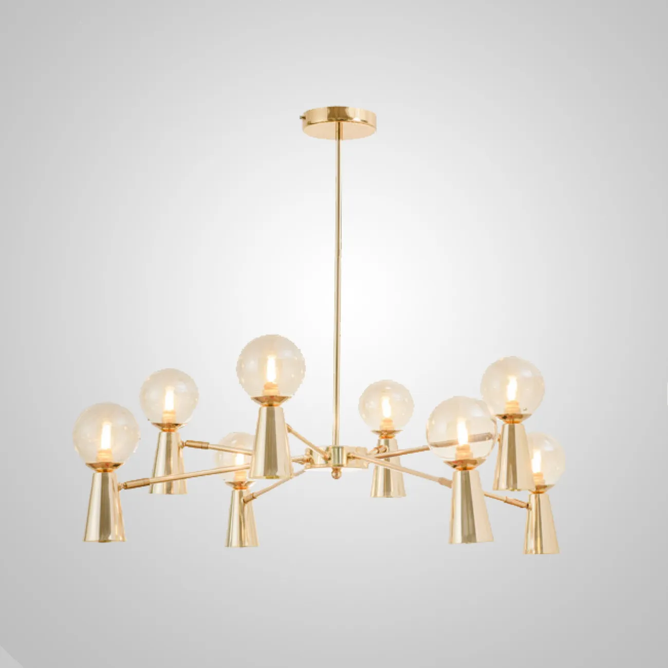 Потолочная люстра ABELINA L20 Black Amber от ImperiumLoft