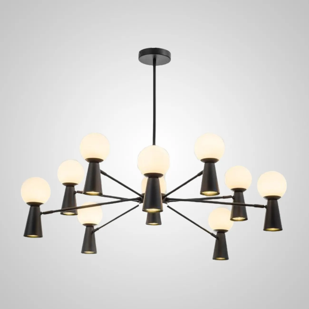 Потолочная люстра ABELINA L20 Black Amber от ImperiumLoft