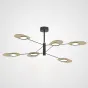 Люстра на штанге INGEL D90 6 lamps Black/Gold от ImperiumLoft
