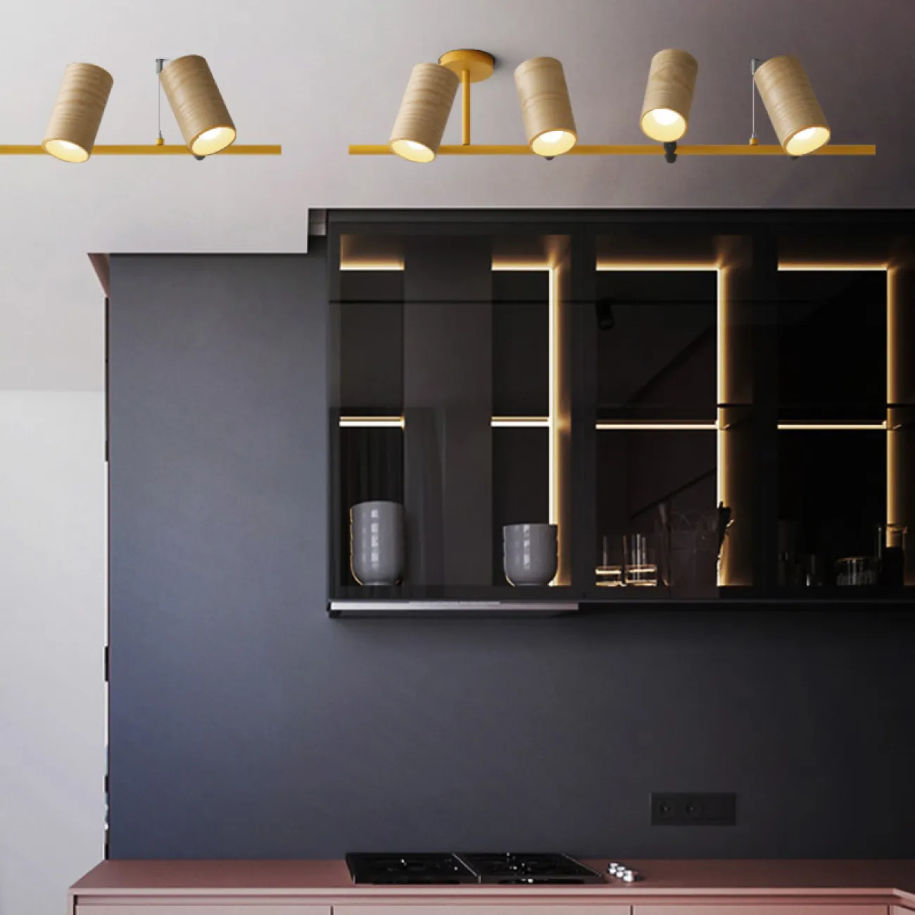 Подвесной реечный светильник BARREL от ImperiumLoft