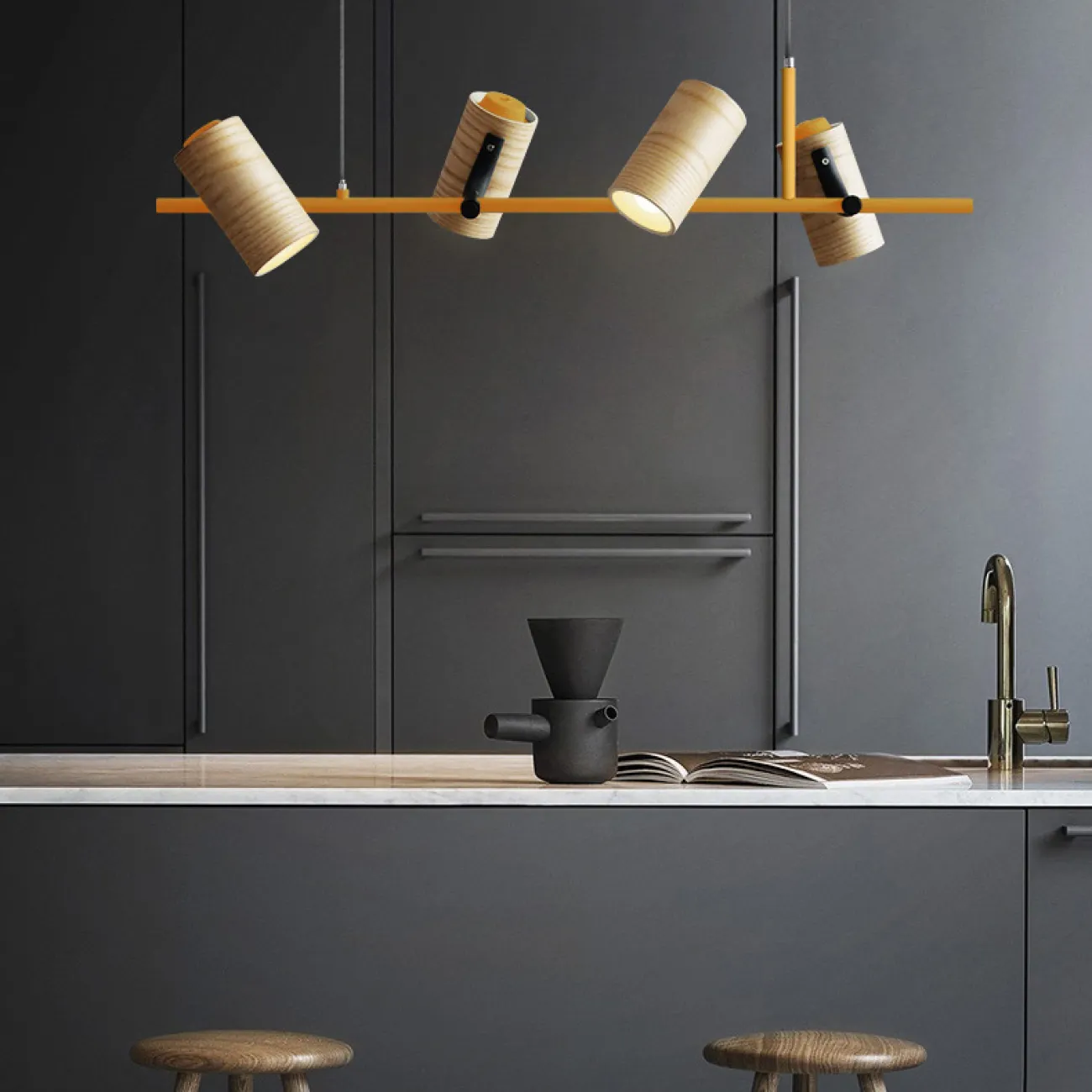 Подвесной реечный светильник BARREL от ImperiumLoft