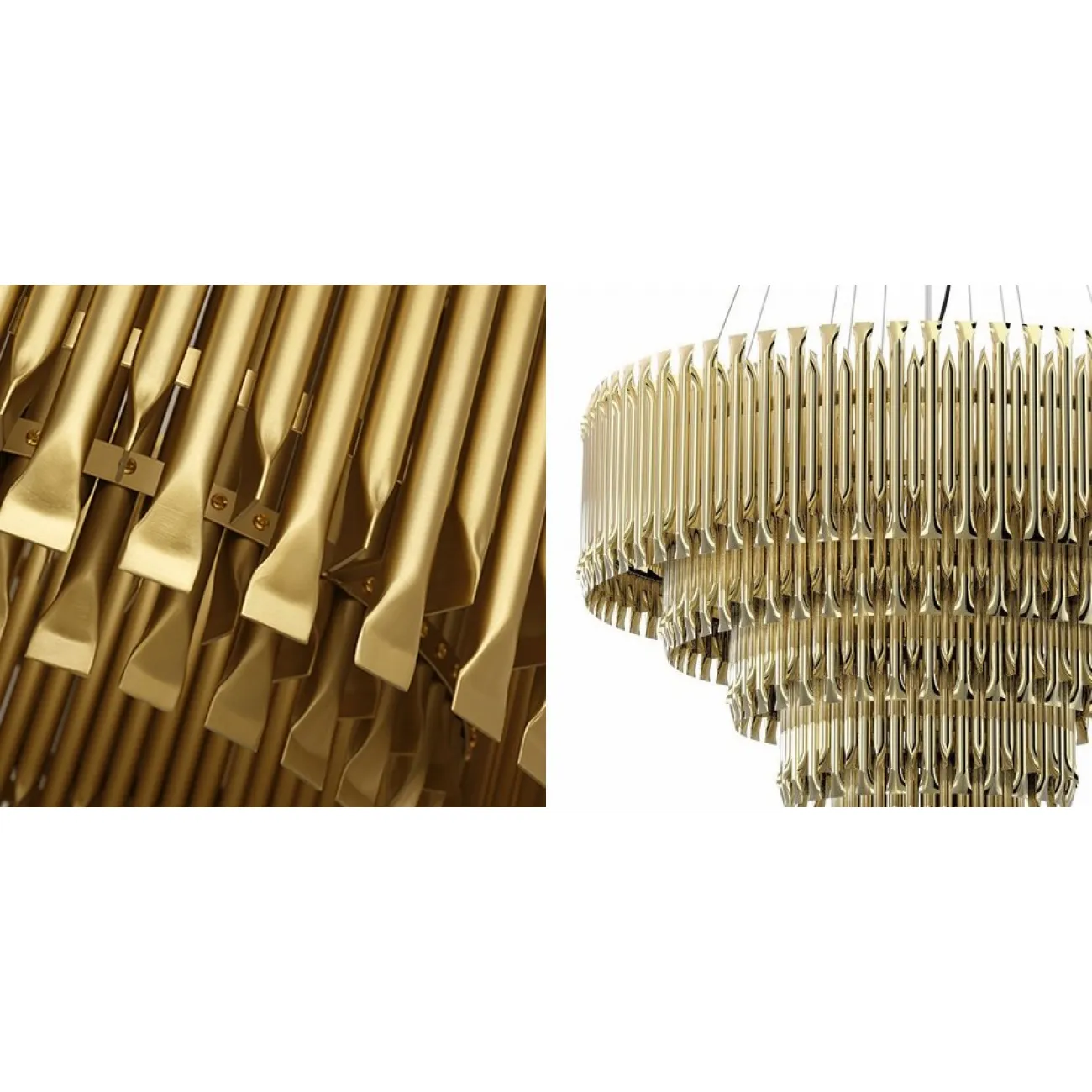 Люстра MATHENY CHANDELIER 5 SUSPENSION by DELIGHTFULL Gold