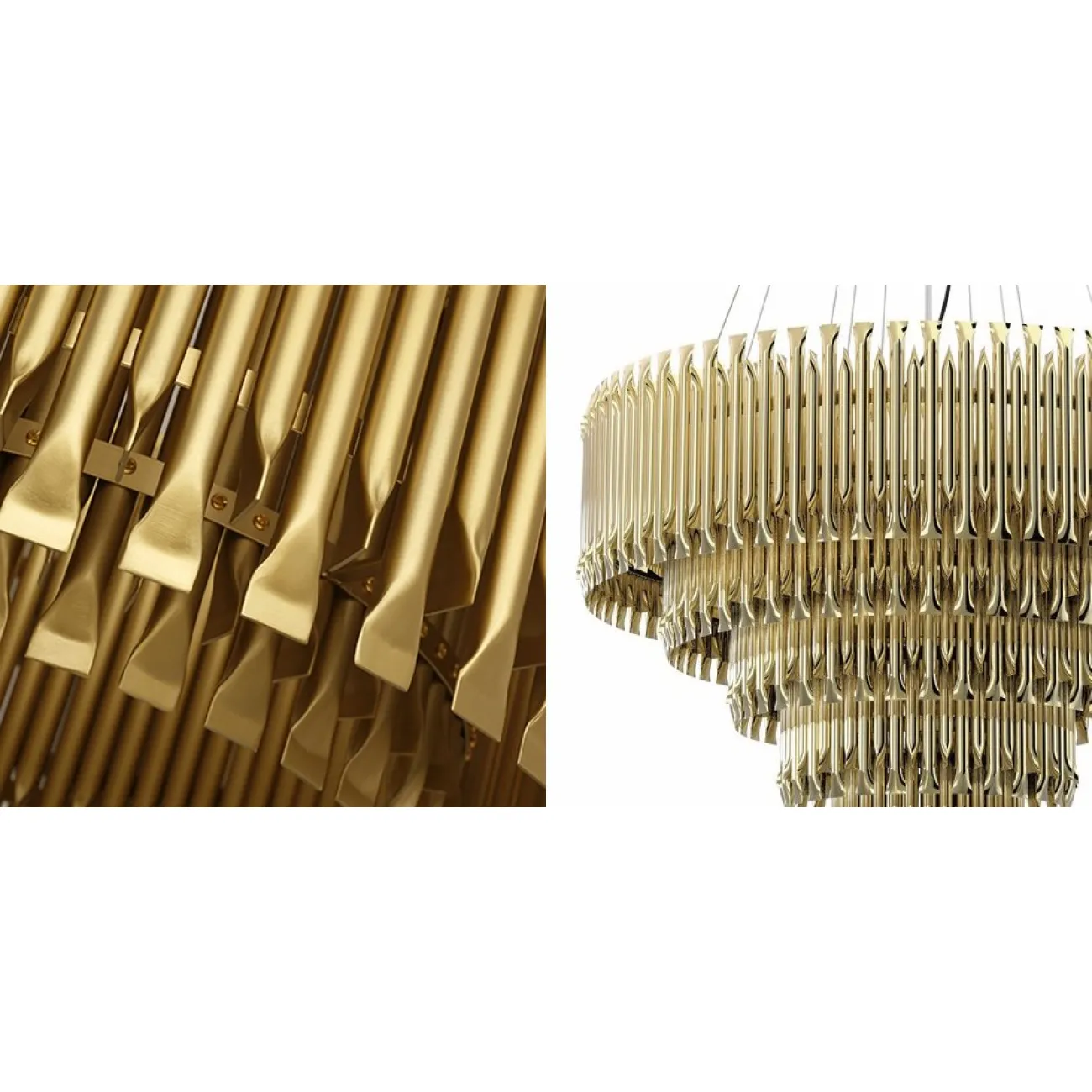 Люстра MATHENY CHANDELIER 5 SUSPENSION by DELIGHTFULL Gold