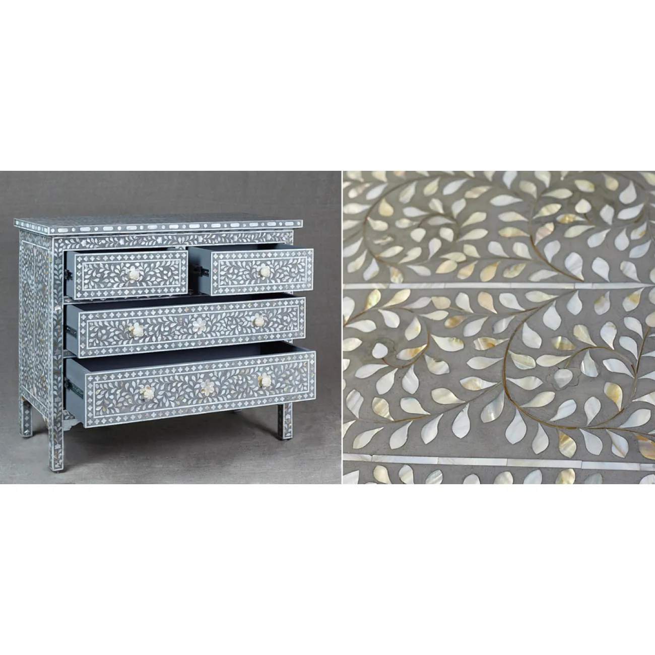 Комод Inlaid Bone Grey от LaLume Комод Inlaid Bone Grey от LaLume