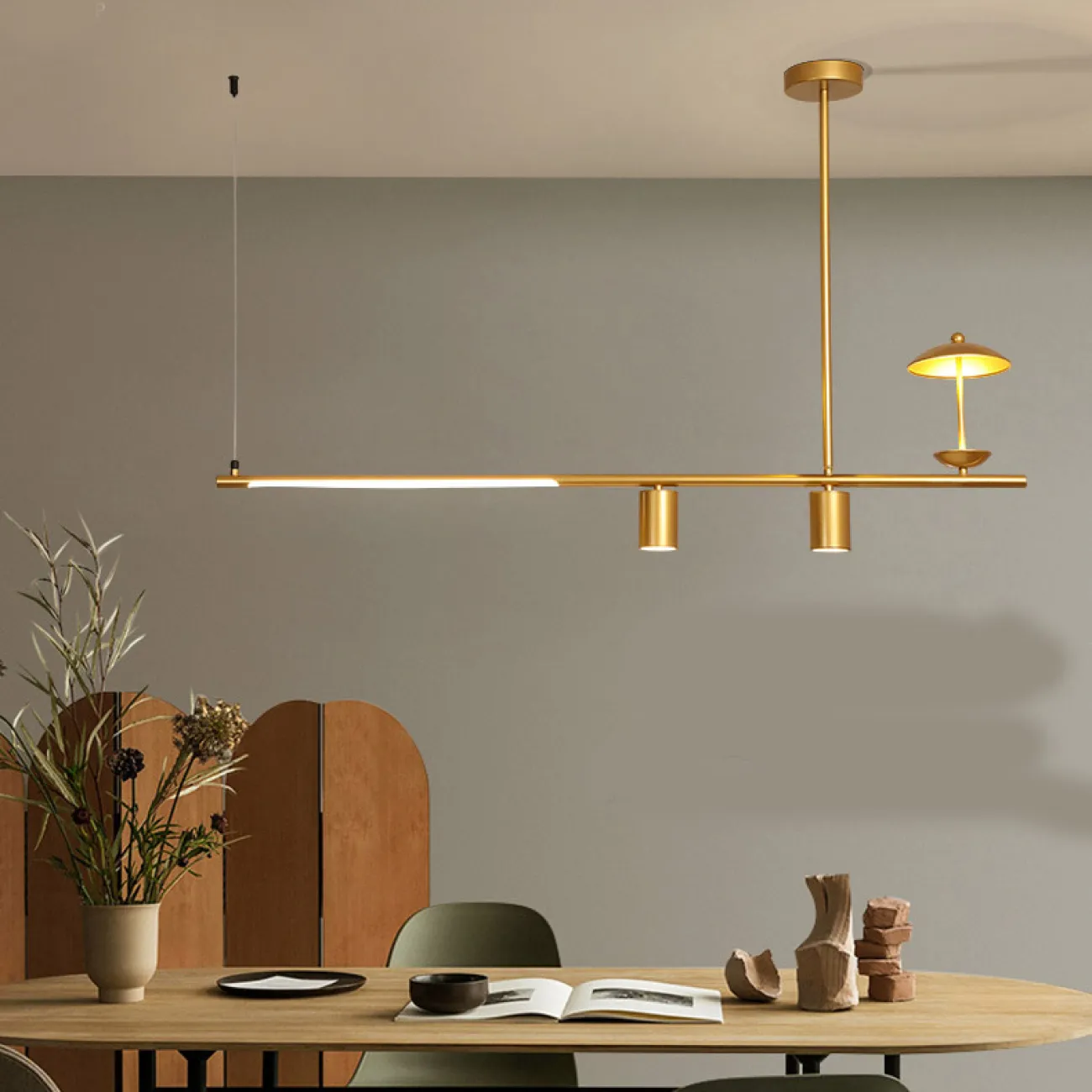 Подвесной светильник HETLEY B L2 Gold Black от ImperiumLoft