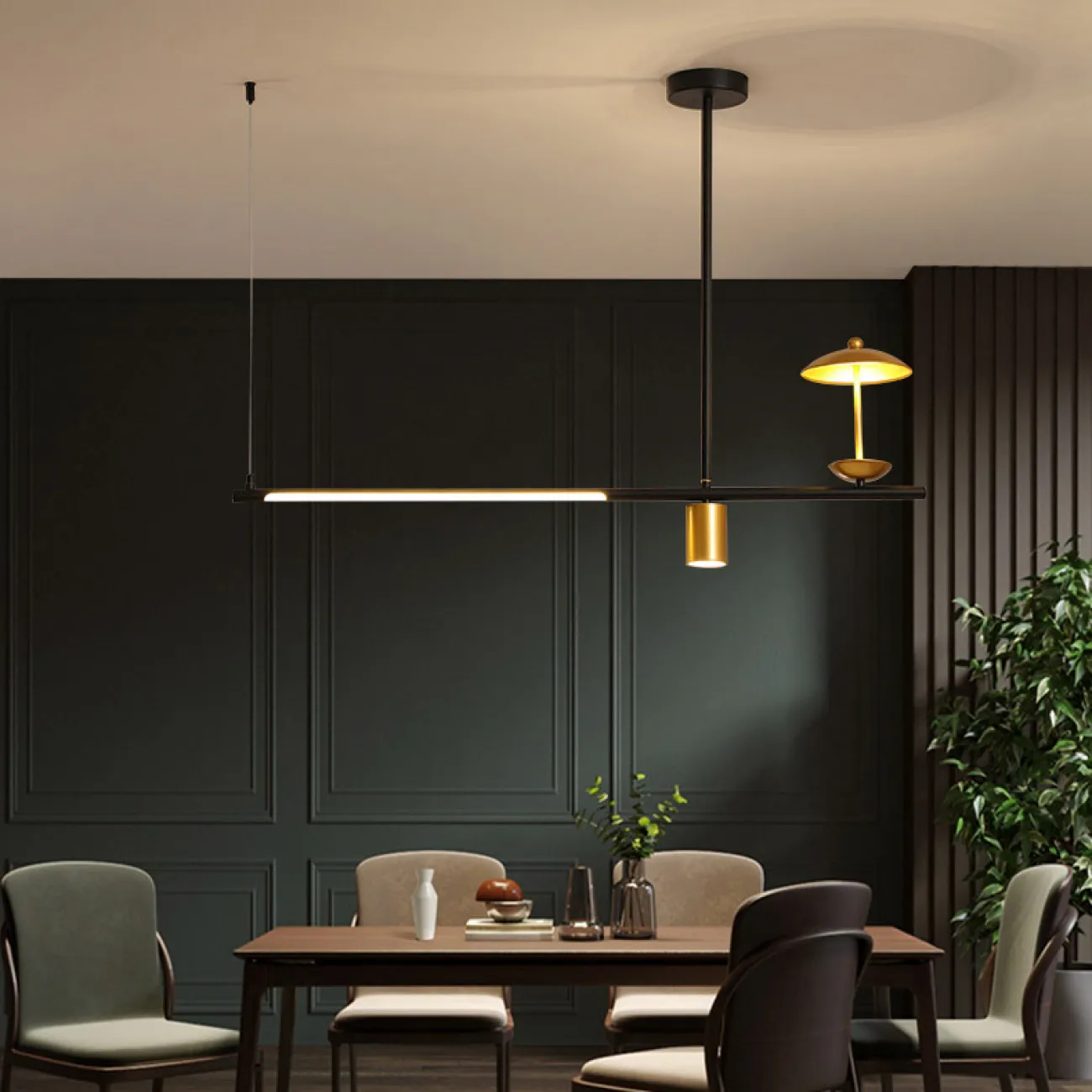 Подвесной светильник HETLEY B L4 Gold от ImperiumLoft