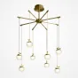 Готовая комбинация подвесных светодиодных светильников c шарообразными рельефными плафонами, стилизованными под ягоды с латунными листьями JUNONA COMBO D85