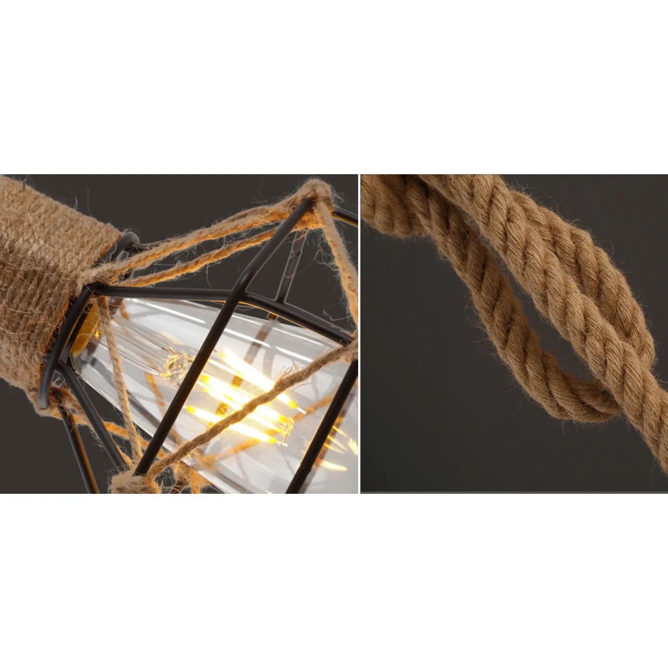Подвесной светильник LOFT ROPE CHANDELIER CAGE Mono от LaLume