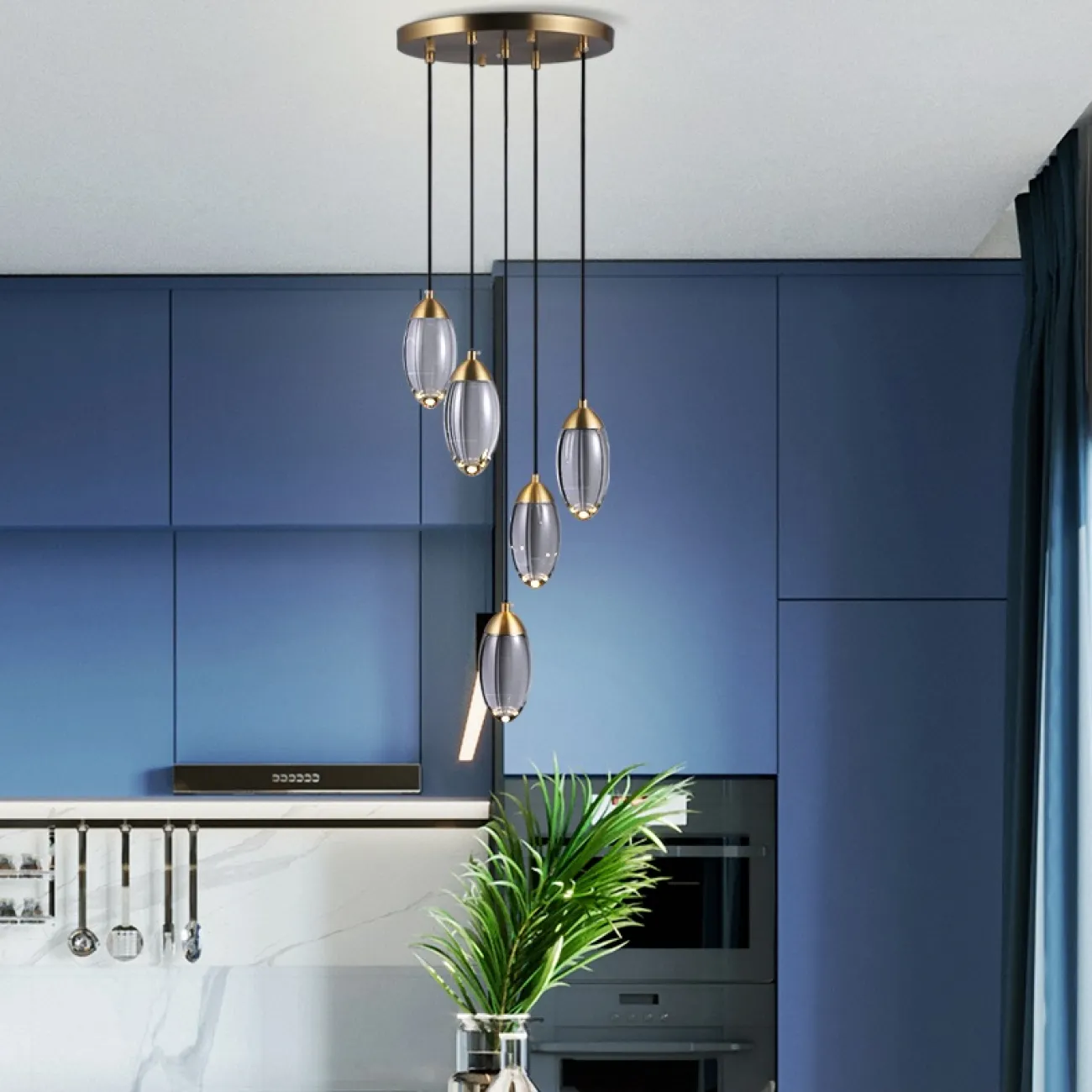 Комбинация из 5 подвесных светильников FIERA 5 от ImperiumLoft