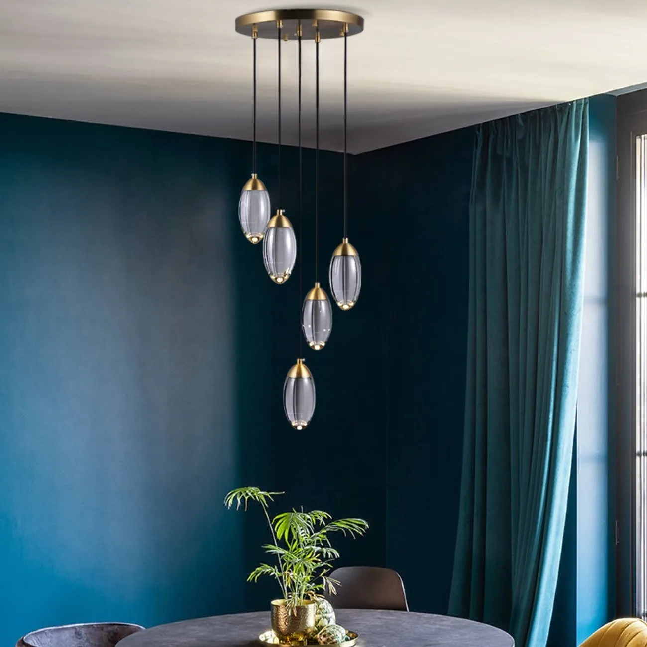 Комбинация из 5 подвесных светильников FIERA 5 от ImperiumLoft