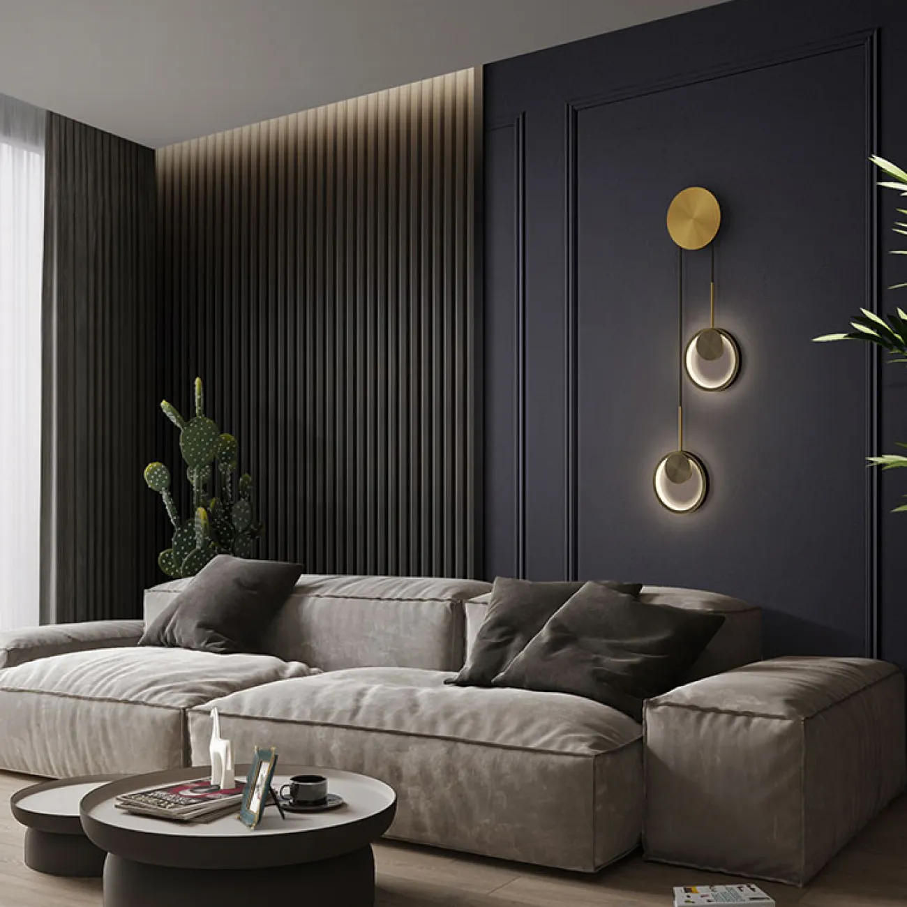 Настенный светильник RISOR BLOCK L1 Black от ImperiumLoft