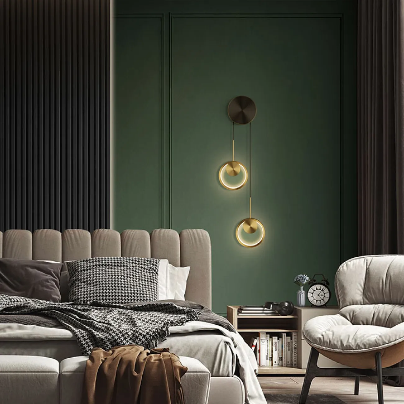 Настенный светильник RISOR BLOCK L1 Brass от ImperiumLoft