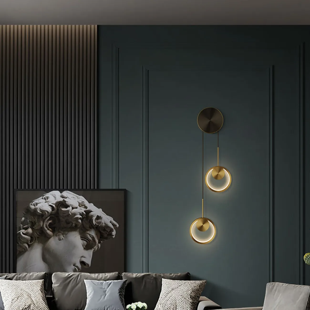 Настенный светильник RISOR BLOCK L1 Brass от ImperiumLoft