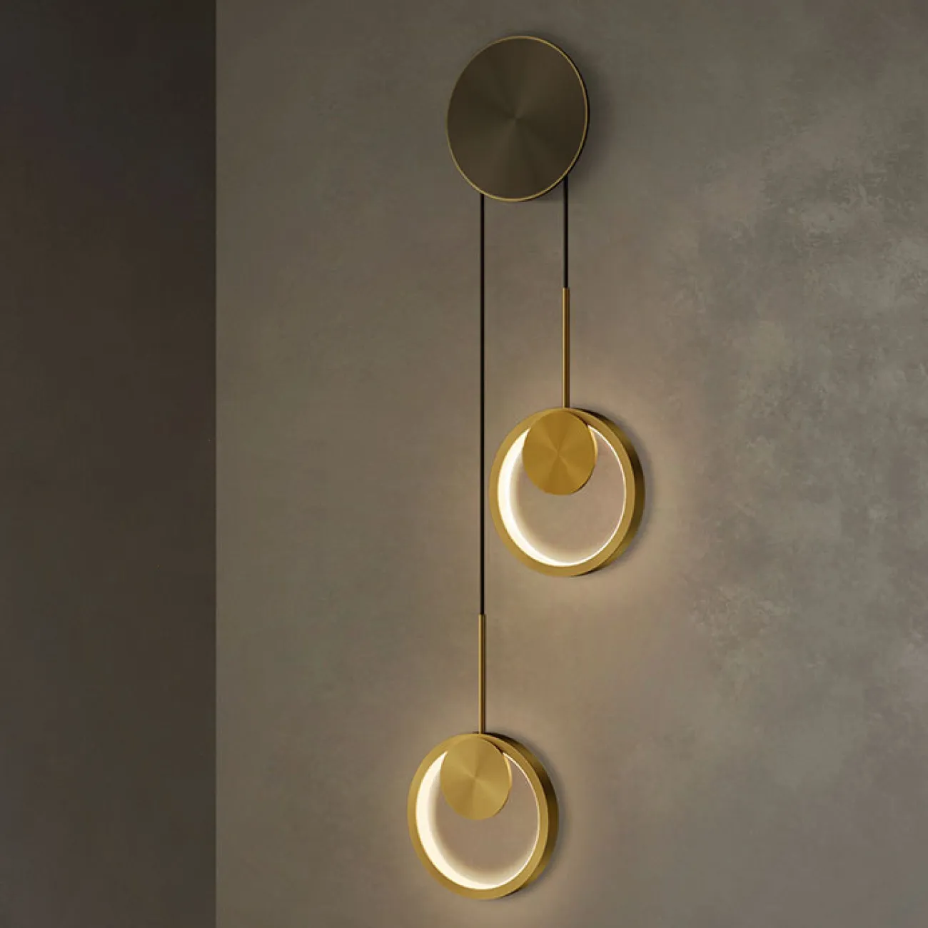 Настенный светильник RISOR BLOCK L1 Brass от ImperiumLoft