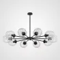 Люстра на штанге MARINE B 12 lamps Black/Transparent от ImperiumLoft