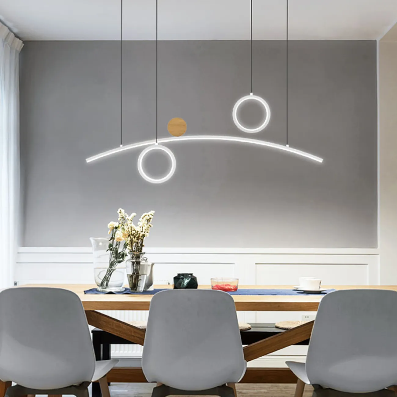 Подвесной светильник ABIGAIL LONG Gray от ImperiumLoft