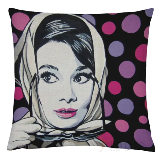 Декоративная подушка Oдри Xепберн от LaLume Декоративная подушка Oдри Xепберн от LaLume