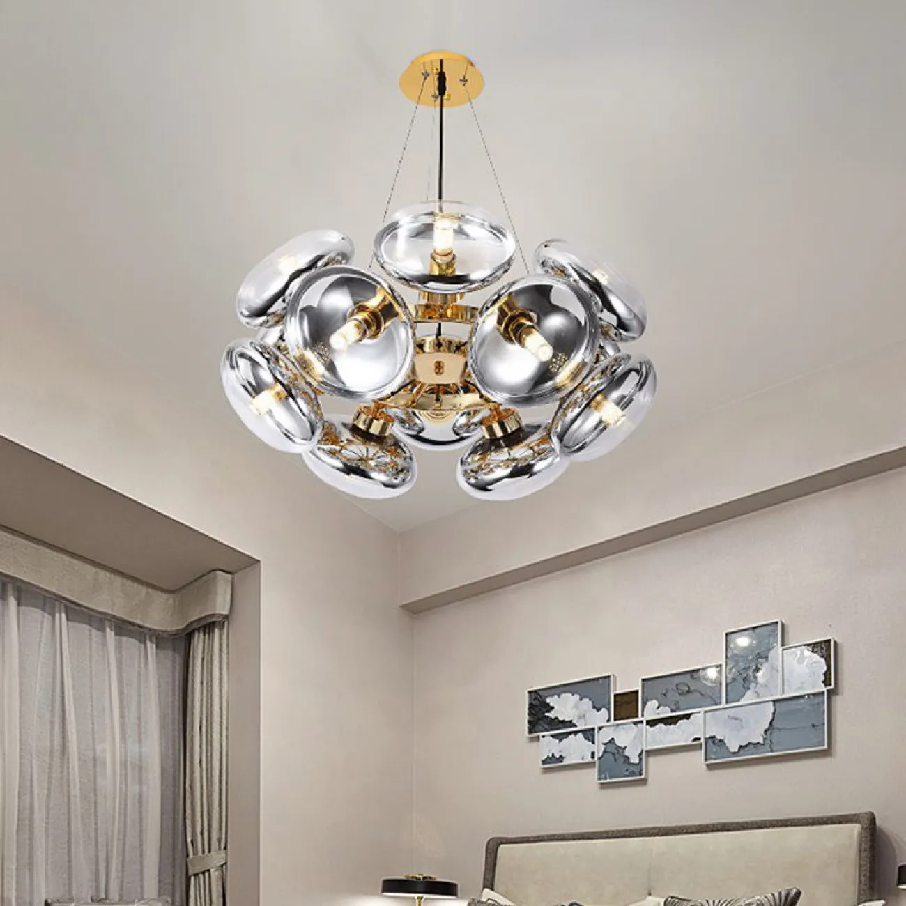 Подвесная люстра GRAZ 20 Хром от ImperiumLoft