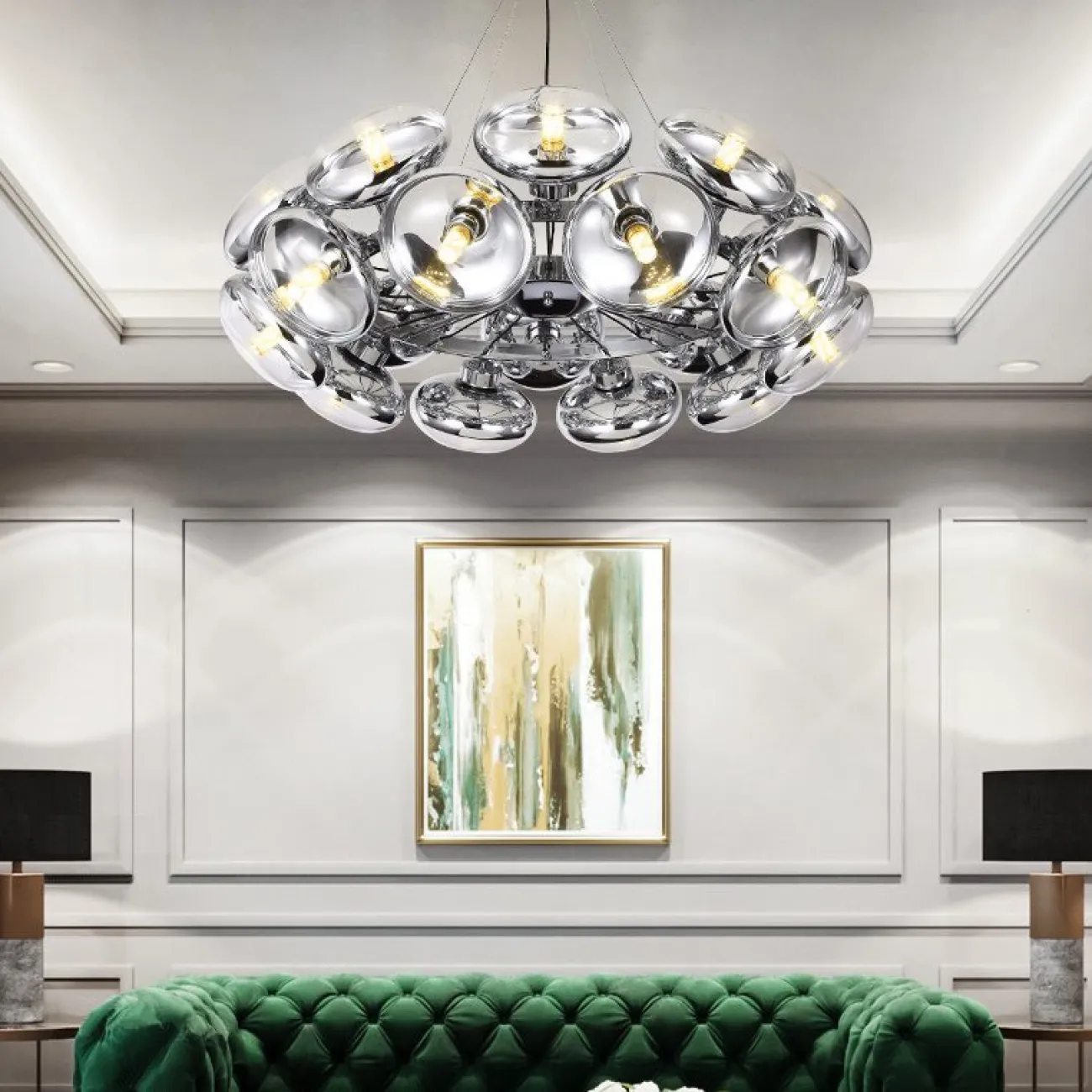 Подвесная люстра GRAZ 12 Хром от ImperiumLoft