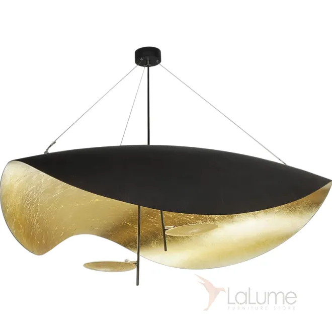Подвесной светильник CATELLANI & SMITH LEDERAM MANTA S2 PENDANT Black + Gold от LaLume
