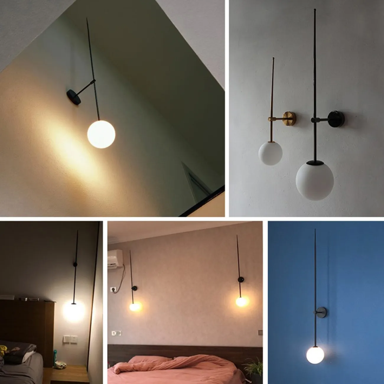 Настенный светильник LINES Ball 200 Black от ImperiumLoft
