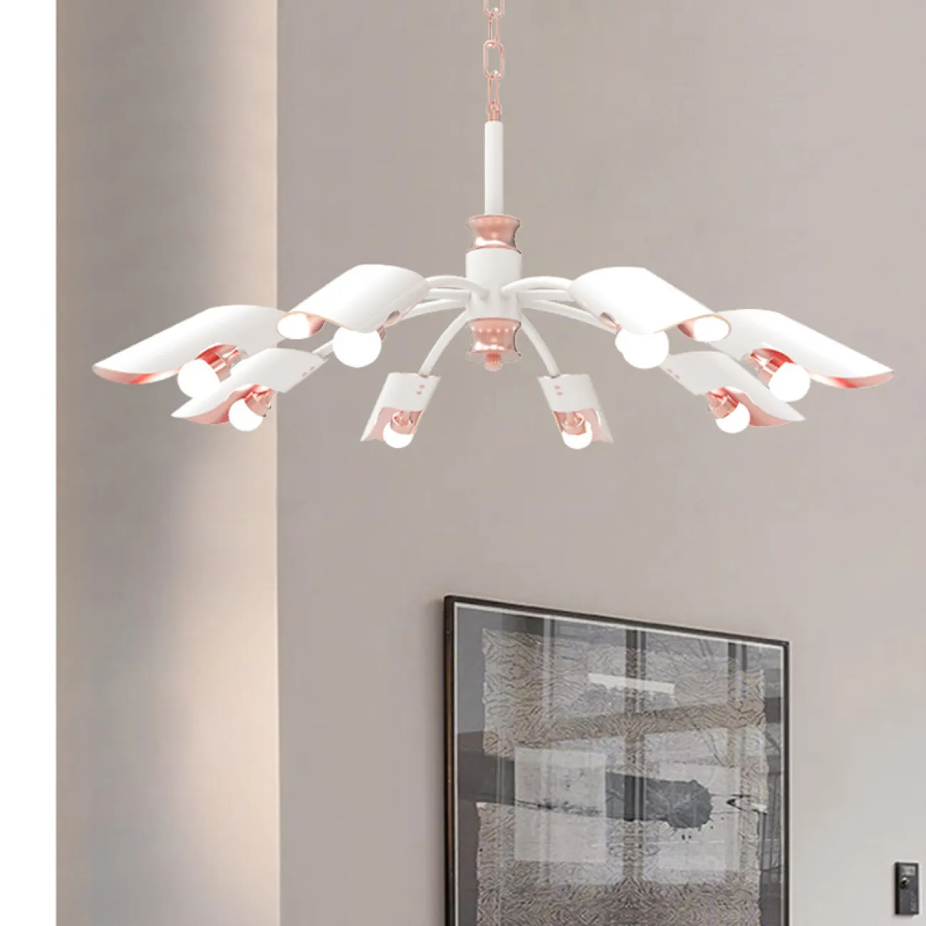 Дизайнерская светодиодная люстра в скандинавском стиле