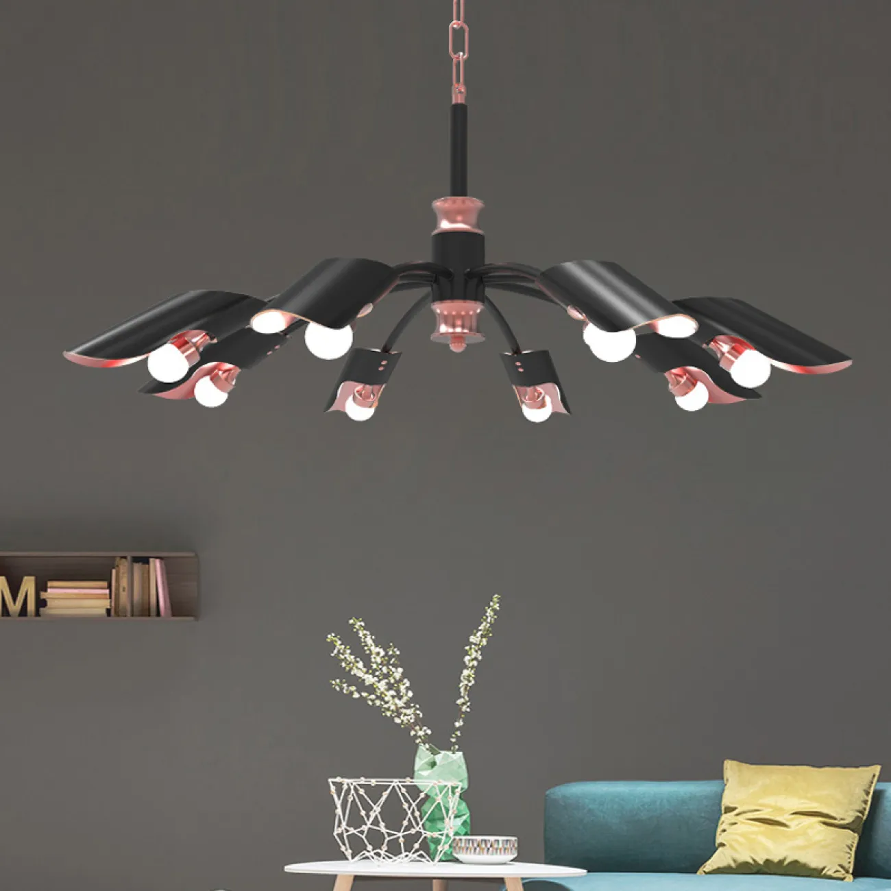 Дизайнерская светодиодная люстра в скандинавском стиле