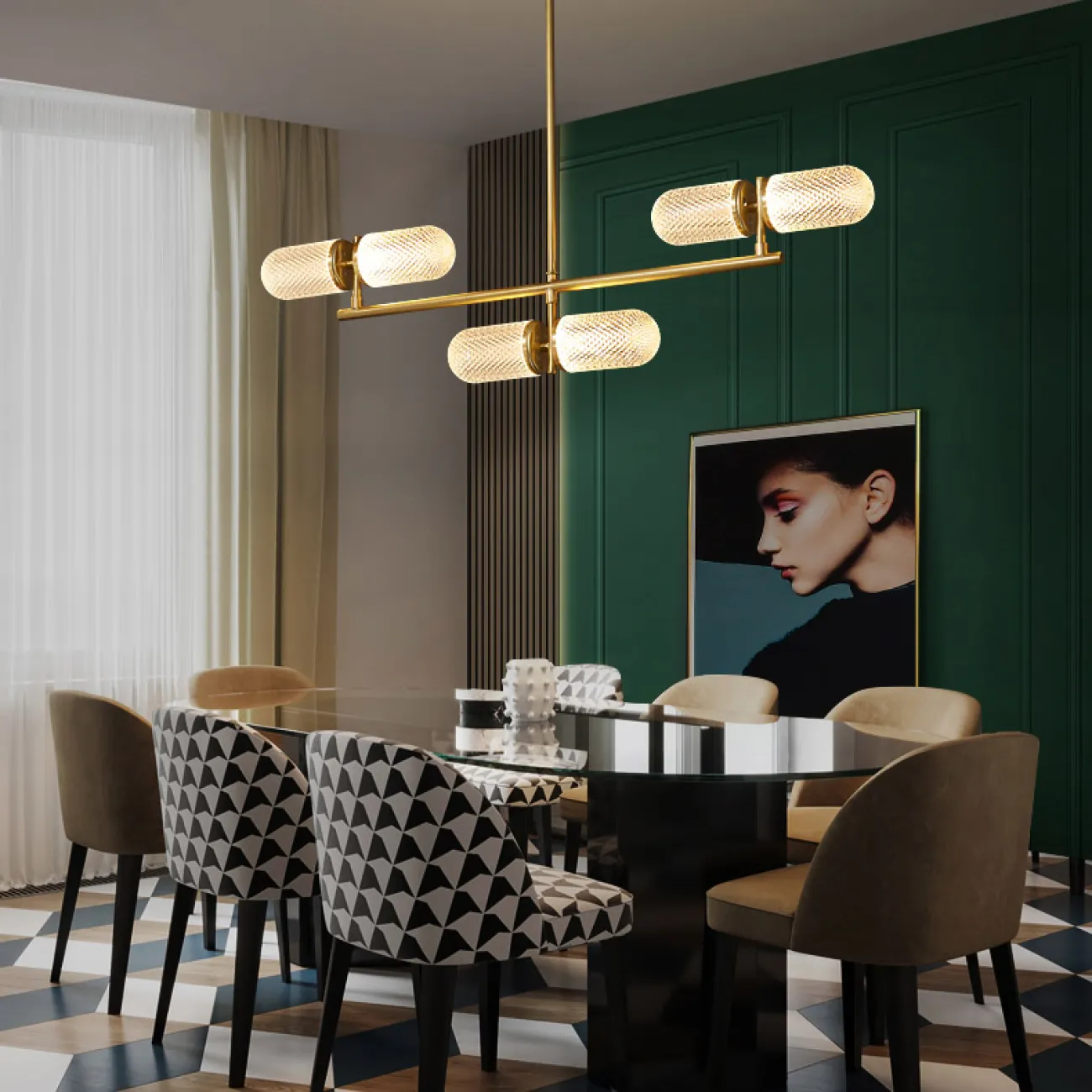 Потолочная люстра BERNICE L6 от ImperiumLoft