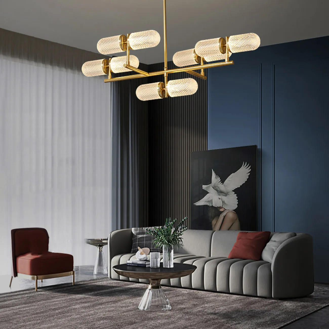 Потолочная люстра BERNICE L6 от ImperiumLoft