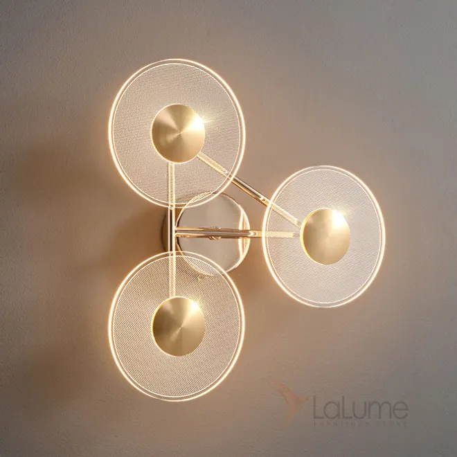 Серия настенных светодиодных светильников в виде комбинации дисковидных рассеивателей с точечным паттерном LAROY WALL L50