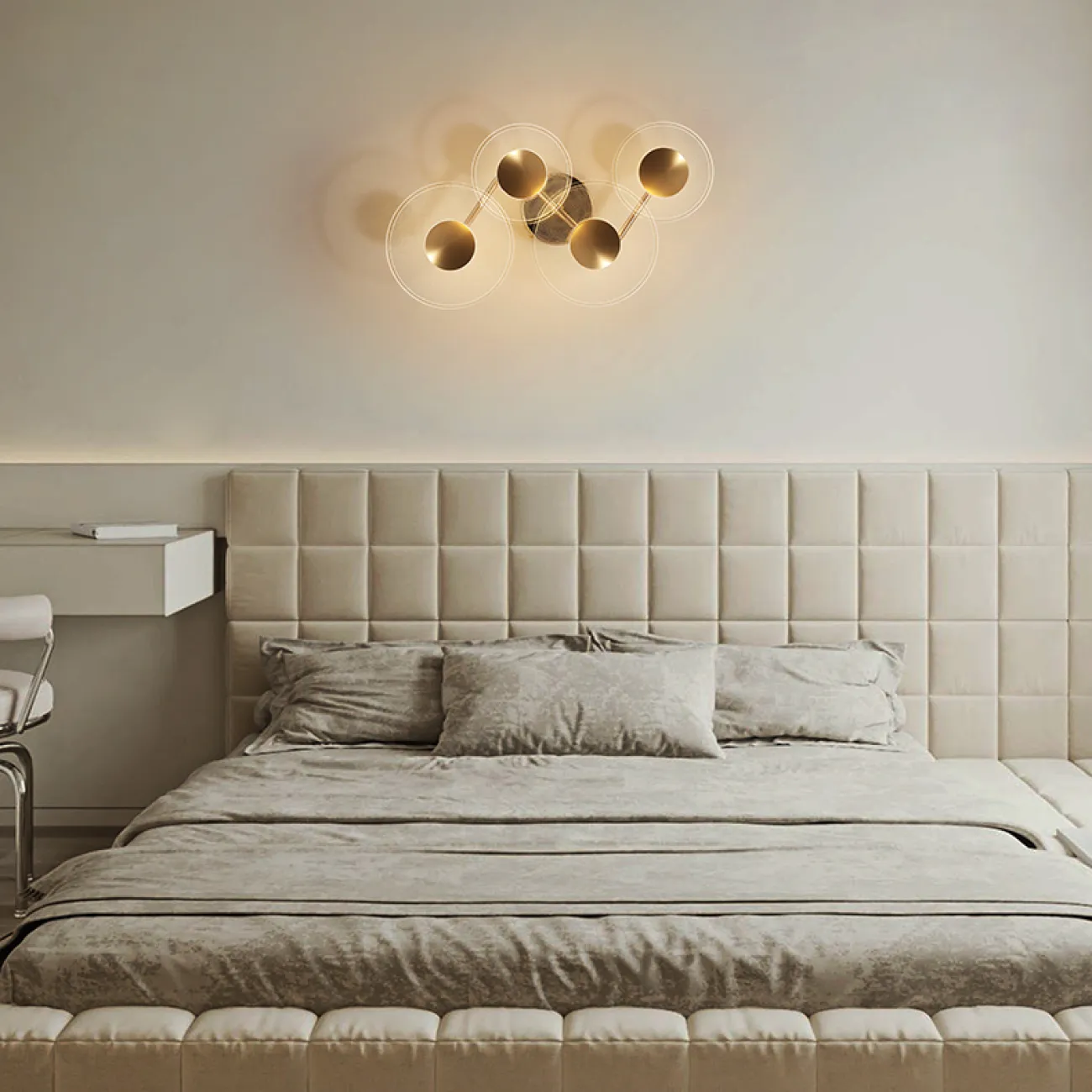 Серия настенных светодиодных светильников в виде комбинации дисковидных рассеивателей с точечным паттерном LAROY WALL L37 Серия настенных светодиодных светильников в виде комбинации дисковидных рассеивателей с точечным паттерном LAROY WALL L37