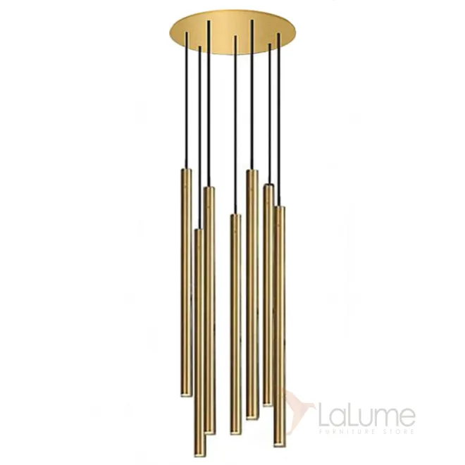 Светильник Trumpet Disk Gold 7 плафонов