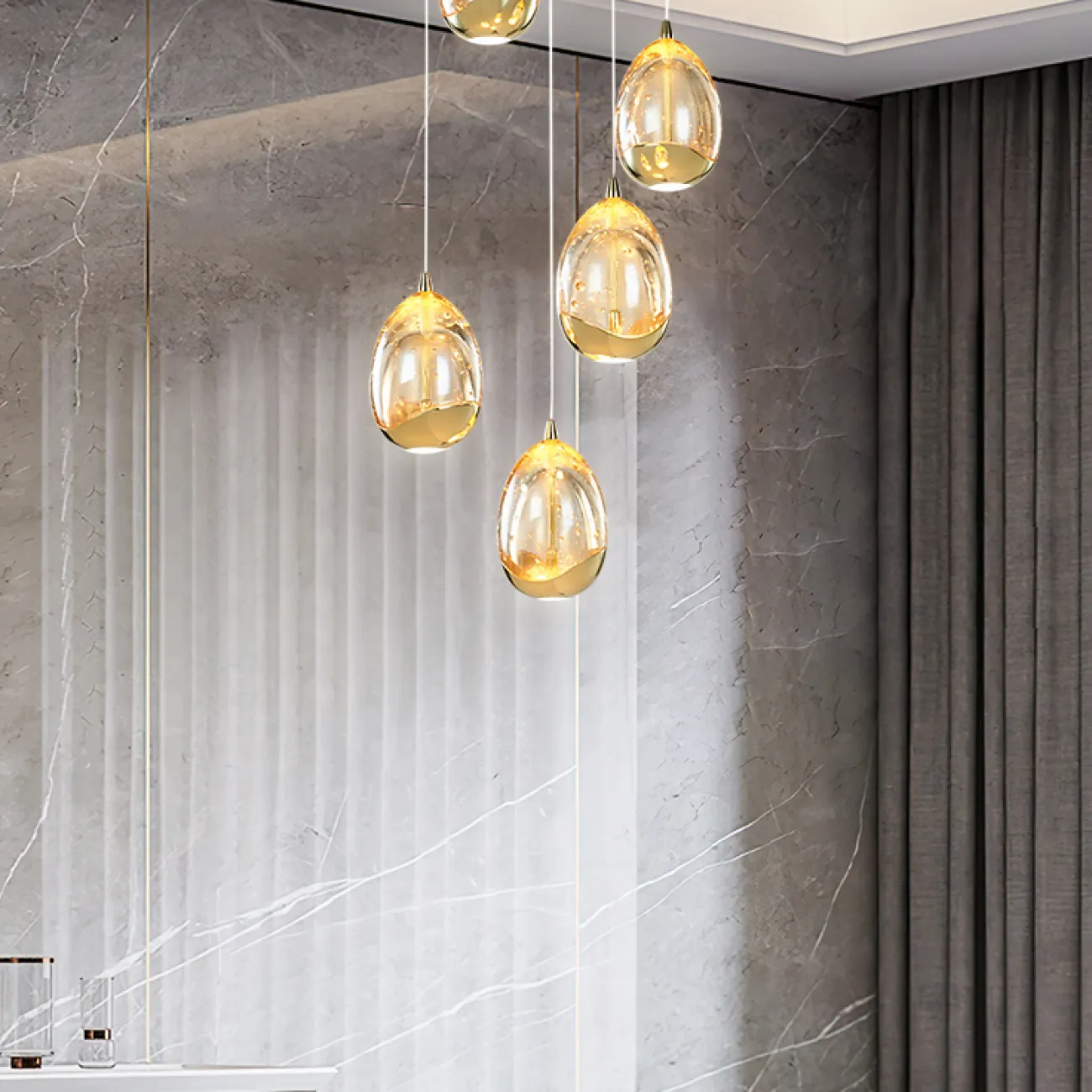 Подвесной светильник LENITA MORE L6 Gold от ImperiumLoft