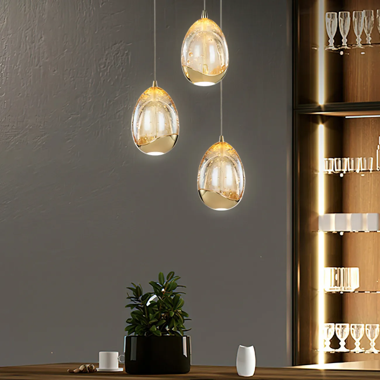 Подвесной светильник LENITA MORE L6 Gold от ImperiumLoft