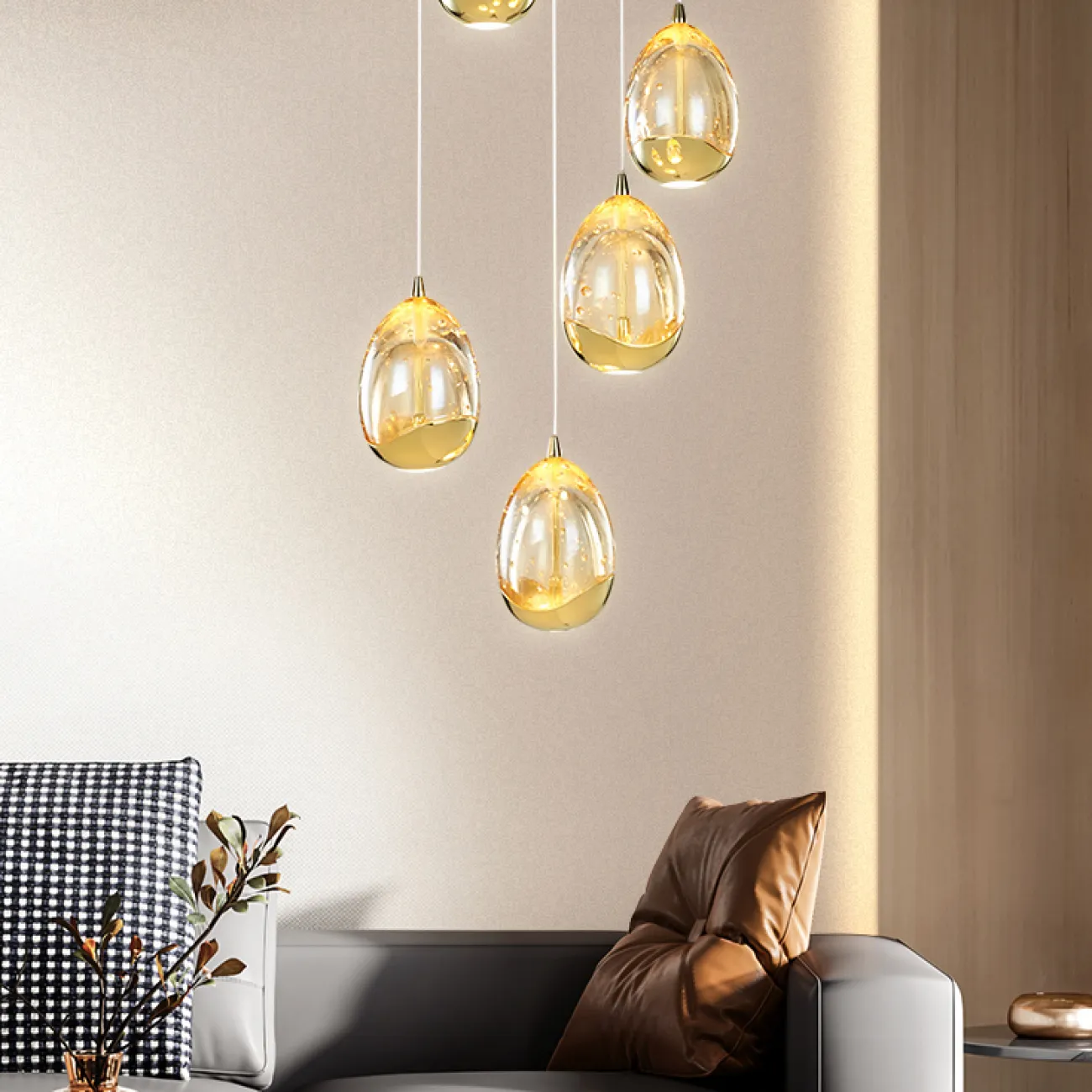 Подвесной светильник LENITA MORE L6 Gold от ImperiumLoft