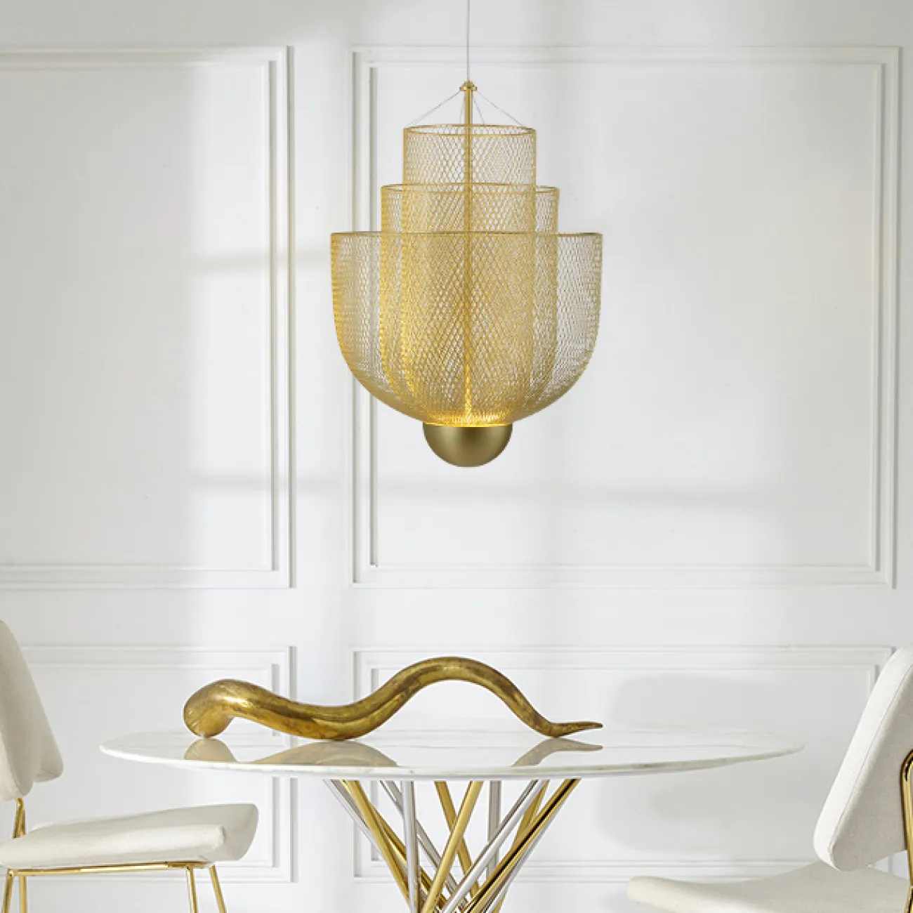 Подвесная люстра MESHMATICA D45 Gold от ImperiumLoft