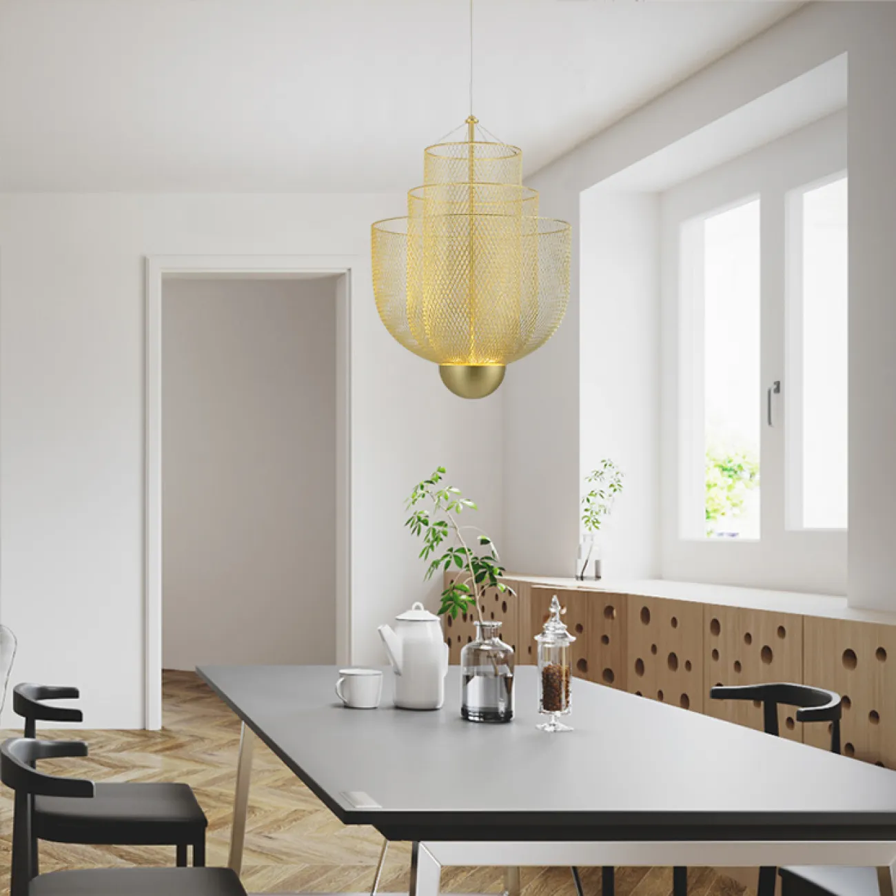 Подвесная люстра MESHMATICA D45 Gold от ImperiumLoft