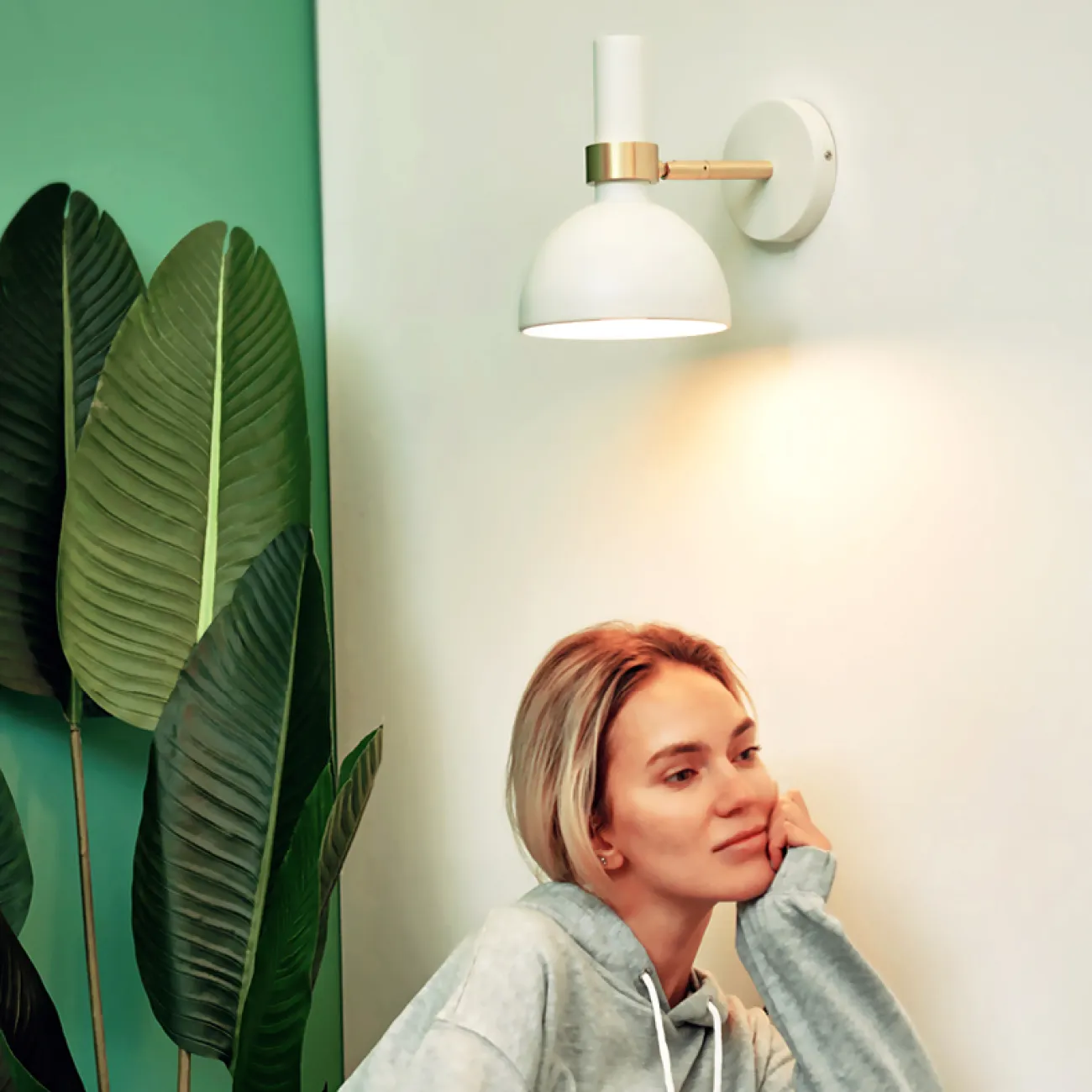 Настенный светильник LARRY Wall 1L Black/Brushed Brass от ImperiumLoft