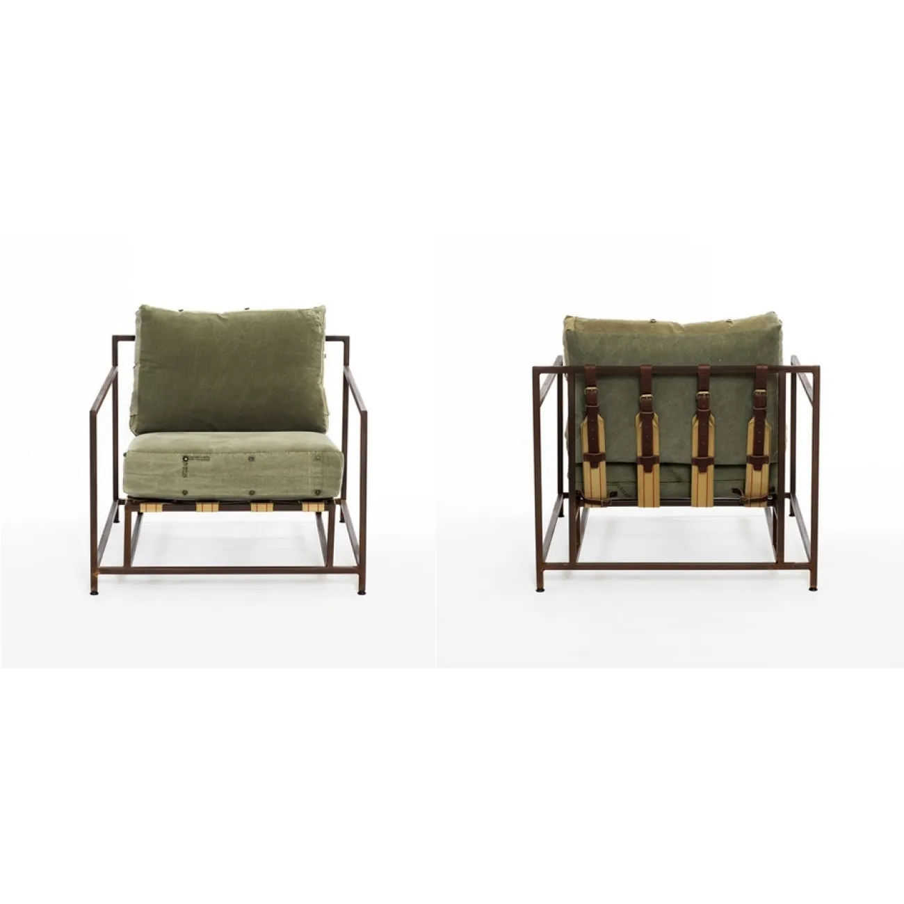 Кресло Inheritance Armchair Olive Military Fabric designed by Stephen Kenn and Simon Miller от LaLume