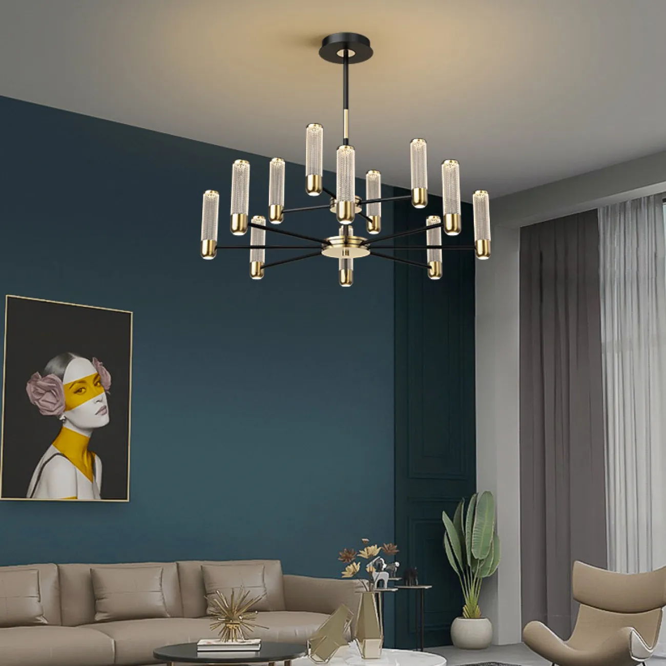 Потолочная люстра BERENICA L9 3000, 4000, 5000К от ImperiumLoft