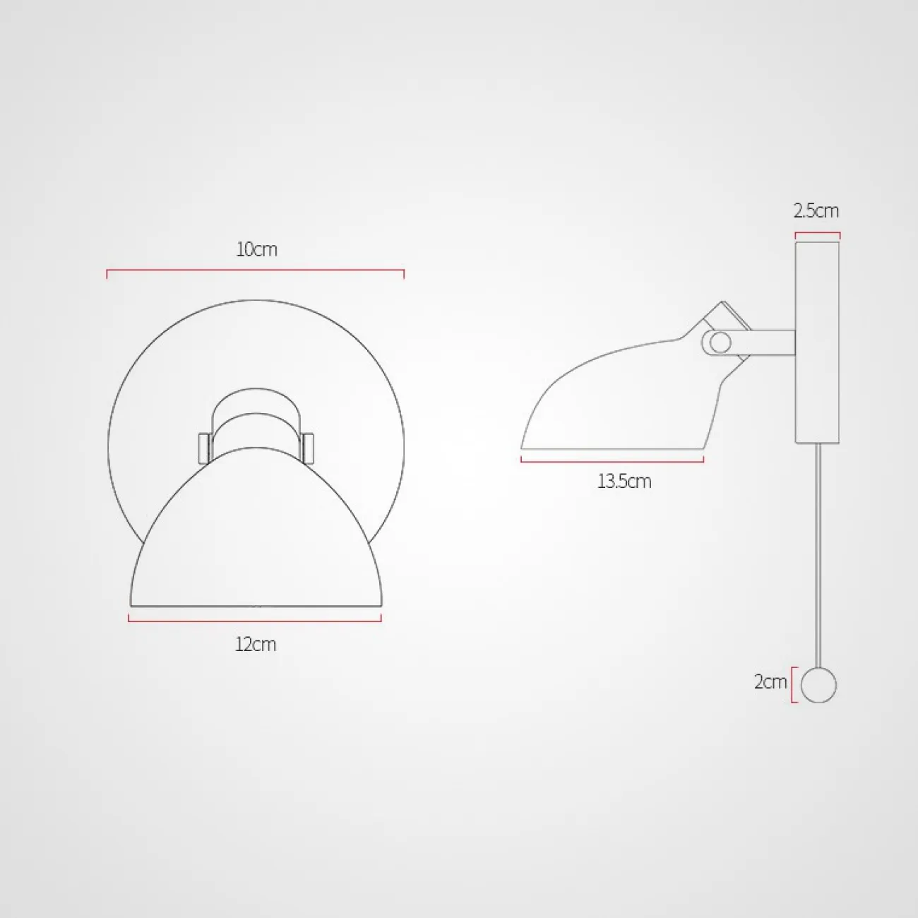 Настенное бра ONDER Pink Switch от ImperiumLoft