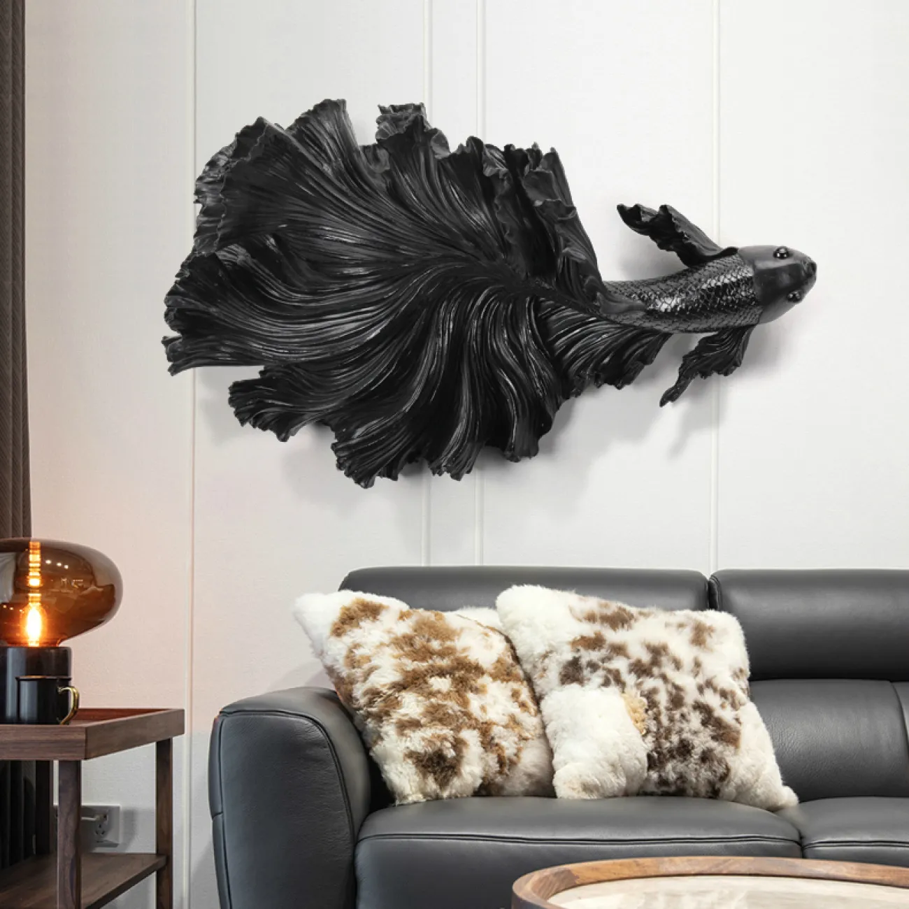 Дизайнерский настенный декор рыбка LaLume-KKK00242