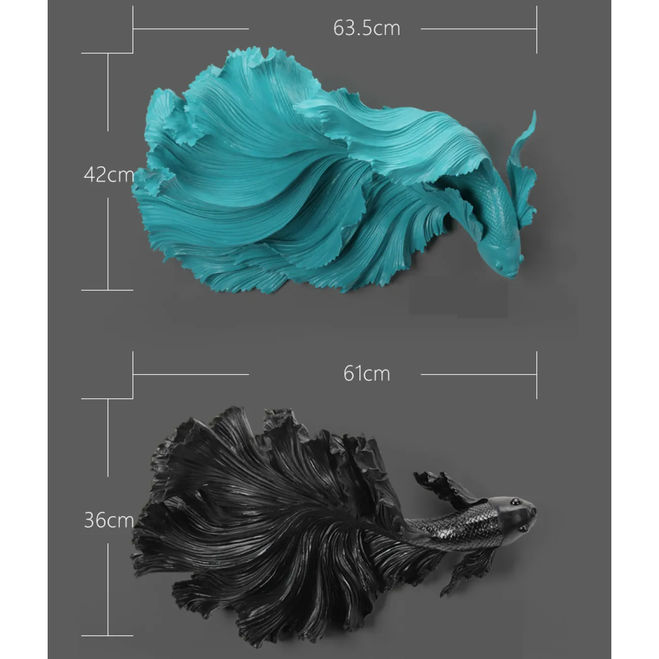 Дизайнерский настенный декор рыбка LaLume-KKK00242