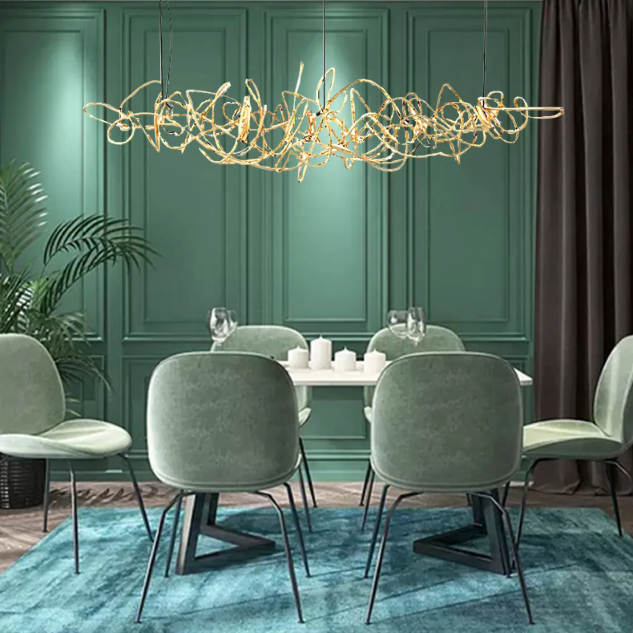 Подвесной светильник COUNTESS L95 Rose Gold от ImperiumLoft