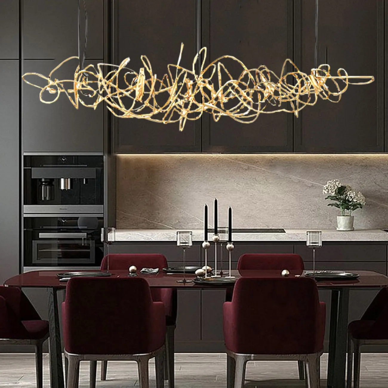 Подвесной светильник COUNTESS L95 Rose Gold от ImperiumLoft