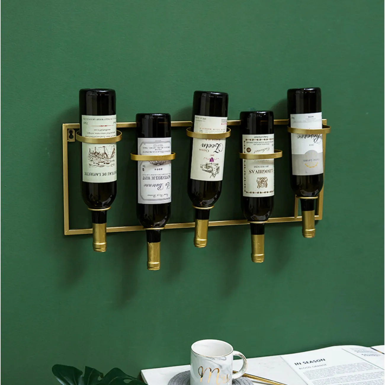 Дизайнерский настенный декор подставка для бутылок LaLume-KKK00276 